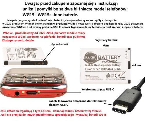 Bateria akumulator do Winner Group do WG15c na Arena.pl