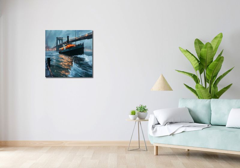 Obraz 60x60cm Stary Parowiec zdjęcie 2