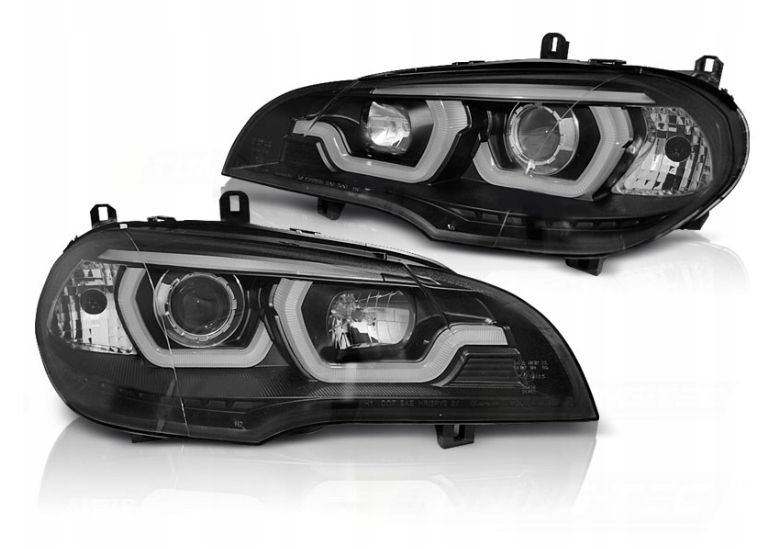 Lampy Reflektory BMW X5 E70 07-13 DRL 3D Black zdjęcie 2