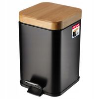 POJEMNIK KOSZ NA ŚMIECI Z POKRYWKĄ BAMBUSOWĄ 3 L