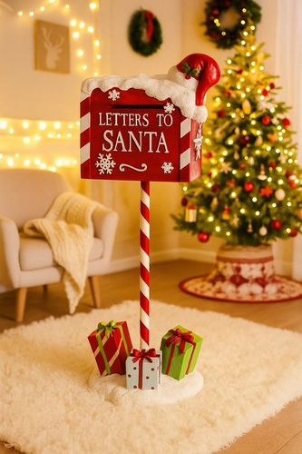Dekoracyjna Skrzynka na Listy do Świętego Mikołaja Bajkowa ozdoba Święta na Arena.pl