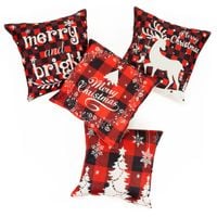 Poszewka dekoracyjna 40x40cm na poduszkę zestaw 4 szt. wzory świąteczne