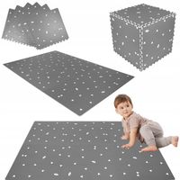 MATA PIANKOWA PODŁOGOWA XXL 180x120 DUŻE GRUBE PUZZLE PIANKOWE TRÓJKĄTY