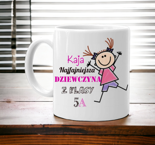 KUBEK Z NADRUKIEM PREZENT DLA KOLEŻANKI Z IMIENIEM NA URODZINY IMIENINY na Arena.pl