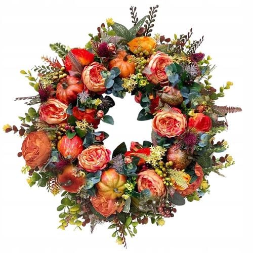 Wieniec na Święto Dziękczynienia Jesienny wieniec na drzwi Trwały na Arena.pl