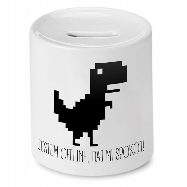 Skarbonka Dla Informatyka Jestem Offline! Prezent Z Nadrukiem Ze Zdjęciem zdjęcie 1
