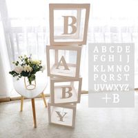 Zestaw 3 Pudełka EID na Balony 30cm Białe Złote Dekoracja Ramadan Mubarak