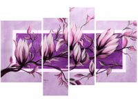 OBRAZ FIOLETOWY KWIAT MAGNOLII
