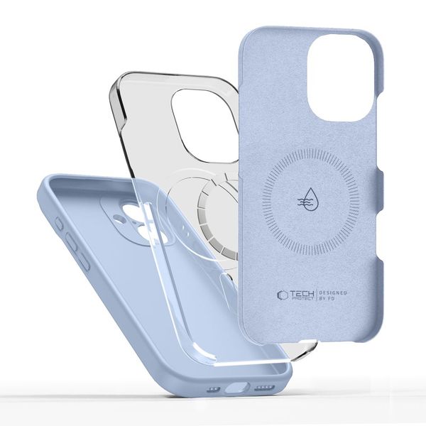 tech-protect silicone magsafe iphone 17 mist blue zdjęcie 3