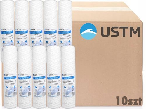 FILTR DO WODY WKŁAD SZNURKOWY 10" FILTRACJA 10 MIKRON PP10M 10 SZTUK USTM na Arena.pl