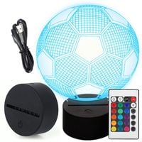 LAMPKA PIŁKA LED 3D NOCNA NA BIURKO DEKORACYJNA DZIECKA DOTYKOWA USB +PILOT
