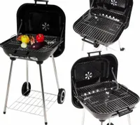 GRIL GRILL OGRODOWY Z POKRYWĄ KOŁAMI BBQ 40X45CM