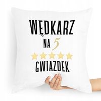 Poduszka Prezent Dla Wędkarza Na Pięć Gwiazdek Z Nadrukiem Ze Zdjęciem