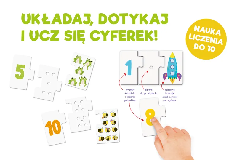Puzzle Sensoryczne 30 Elementów. Cyferki zdjęcie 2