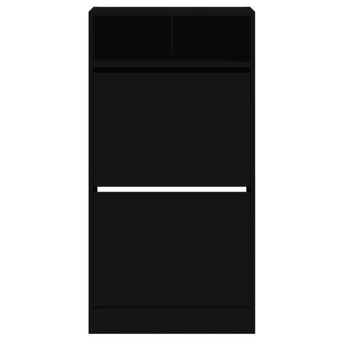 Szafka na buty, czarna, 60x34x116 cm, materiał drewnopochodny na Arena.pl