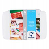2 x Zestaw akwareli 12+3szt Talens Van Gogh półkostki pędzelek gratis 15szt