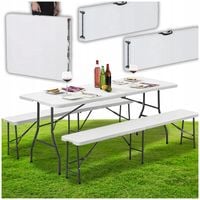 MOCNY Zestaw cateringowy Komplet bankietowy STÓŁ 2 ŁAWKI dla 8 osób