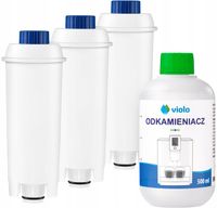 Zestaw 3x FILTR 1x ODKAMIENIACZ 500 ml do ekspresu DELONGHI