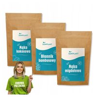 Keto zestaw - mąka kokosowa 1kg, mąka bambusowa 500g, mąka migdałowa