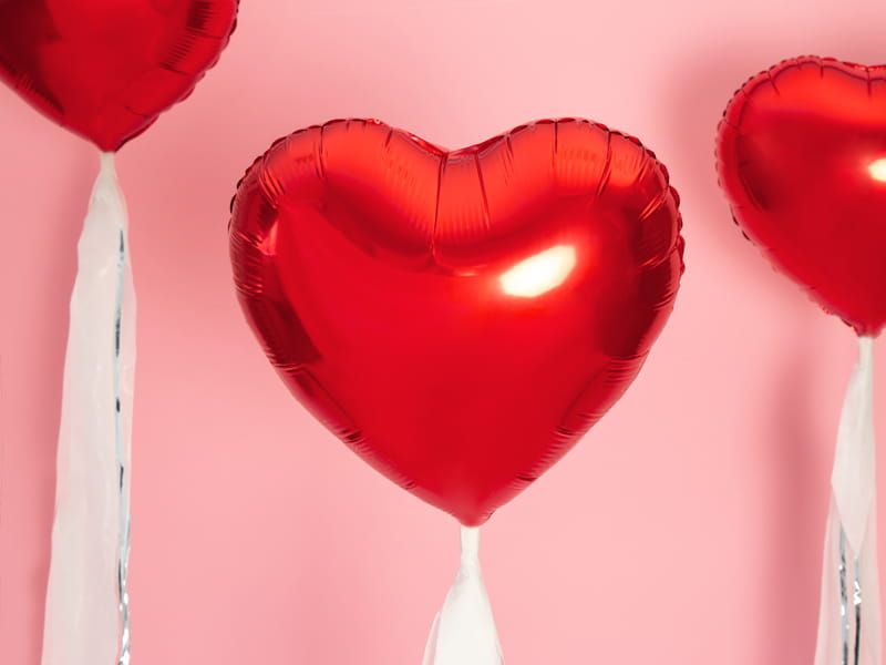 Balon foliowy serce czerwony, 45 cm zdjęcie 3