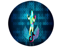 Opłatek na tort Tik Tok