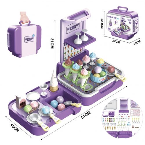 WODLA DZIECI 3W1 WALIZKA Z LODAMI KUCHNIA SKLEPIK na Arena.pl