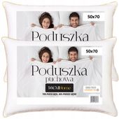 Zestaw 2x Poduszka Puchowa 50x70 PaemiHome z Puchu Gęsiego POLSKI PRODUCENT