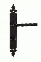 KLAMKA LILIA WC czarna KUTA do DRZWI ŁAZIENKOWYCH