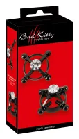 bad kitty zaciski na sutki shiny star 4-śrubowe czarne stal nierdzewna