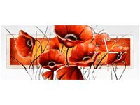 100X40CM ZEGAR MAKI BIAŁYM OBRAZ