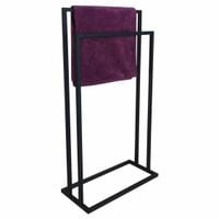 Nowoczesny Stojak Wieszak na Ręczniki 2 Ramienny Metal Loft BIAŁY