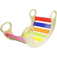 Wielofunkcyjny drewniany bujak równoważnia dla dzieci