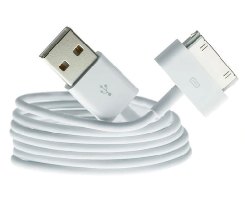 QIKtech Kabel 30 pin USB do iPhone 4 4S 3GS 3G 3 iPod iPad 2 3 1m (biały) na Arena.pl