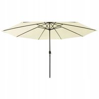 Parasol ogrodowy z LED, 400 cm, piaskowy