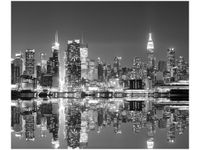 60X50CM MANHATTAN NOCĄ OBRAZ ŚCIAN DREWNIANE