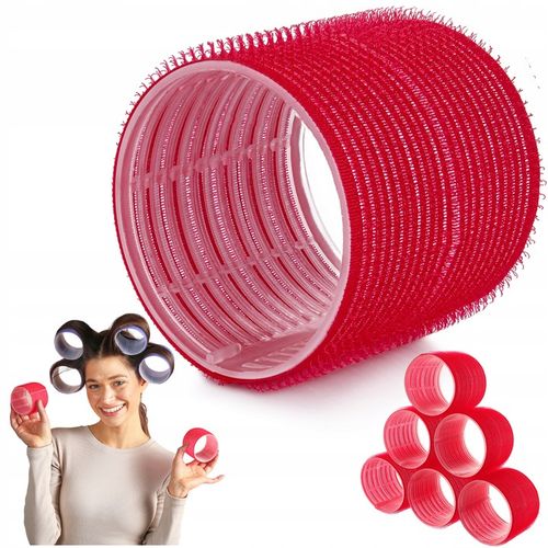 Wałki Do Włosów Rzepy Rzepowe DUŻE GRUBE SAMOUTRZYMUJĄCE SIĘ 70mm, 6 sztuk na Arena.pl