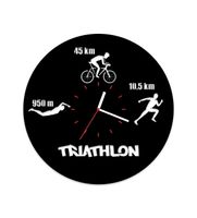 Zegar ścienny z płyty winylowej Triathlon 1/4 IM 77.8