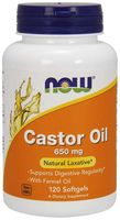 NOW FOODS Castor Oil - Olej Rycynowy 650 mg (120 kaps.)