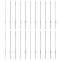 Słupki ogrodzeniowe 22 pcs Srebrny 120 cm Stal