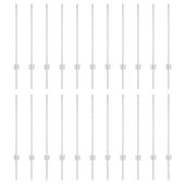 Słupki ogrodzeniowe 22 pcs Srebrny 120 cm Stal
