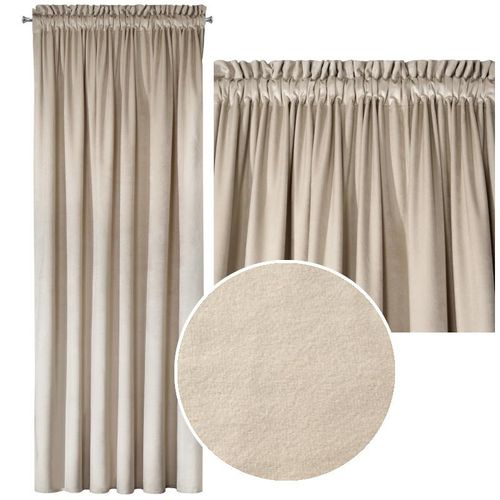 Zasłona gotowa na taśmie MELANIE 140x270 Eurofirany beżowa na Arena.pl