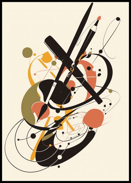 Plakat 64x90cm Abstrakcyjny Rapsod zdjęcie 2