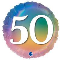 Balon foliowy "Rainbow - Liczba 50", Grabo, 18", RND