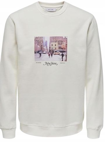 Only & Sons Męska bluza Onsrobert Reg Photo z okrągłym dekoltem S na Arena.pl