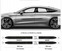 Audi A7 2019+ Listwy CZARNE Boczne Drzwi