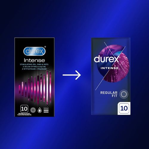 DUREX INTENSE prezerwatywy potęgujące orgazm z wypustkami i prążkami na Arena.pl
