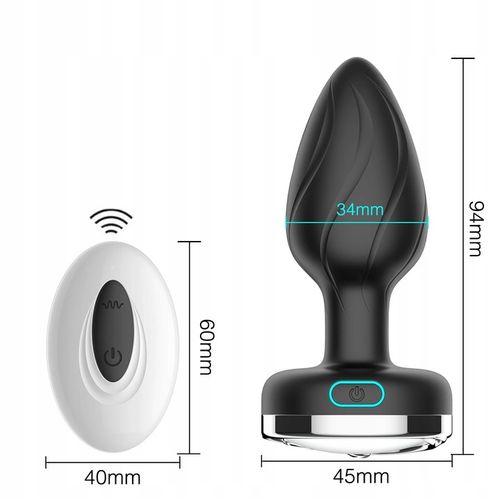 ŚWIECĄCY WIBRUJĄCY KOREK ANALNY PILOTEM, ANAL PLUG na Arena.pl