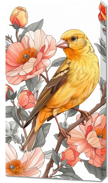 Obraz 50x90cm Wiosenny Śpiewaczek zdjęcie 1