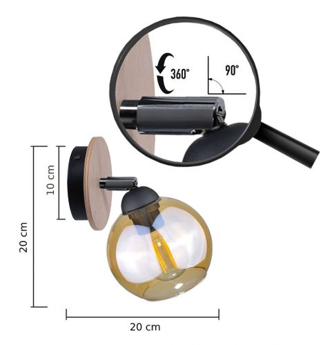 Kinkiet 1xE27 THEA WOOD na Arena.pl