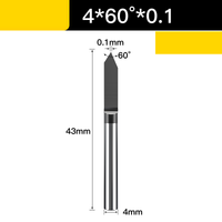Frez do grawerowania z powłoką 4 mm Rozmiar: 4 × 60° × 0.1